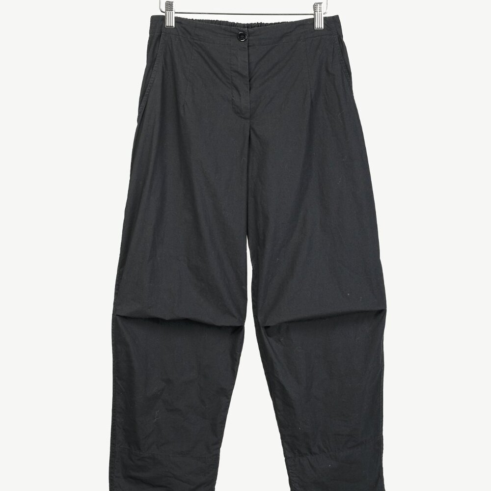 Peter O. Mahler Black Cotton-Poplin Cropped Pants